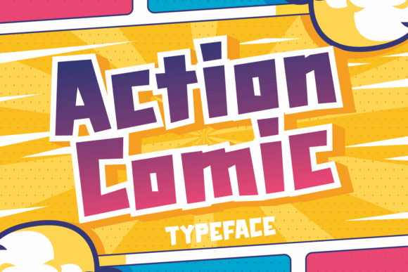 Action Comic: A Bold Display Typeface for Digital Impact