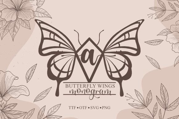 Butterfly Wings Monogram: A Display Font with Gentle Grace