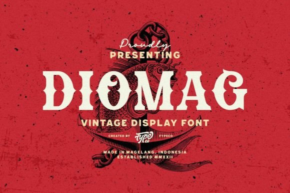 Diomag: A Vintage Display Font That Sells Your Handmade Goods