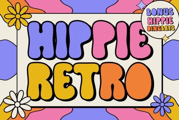 Hippie Retro: A Groovy Display Font for Bold Digital Branding