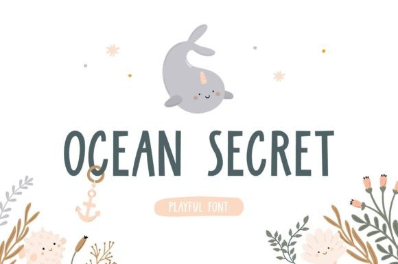 Ocean Secret: A Playful Display Font for Digital Branding