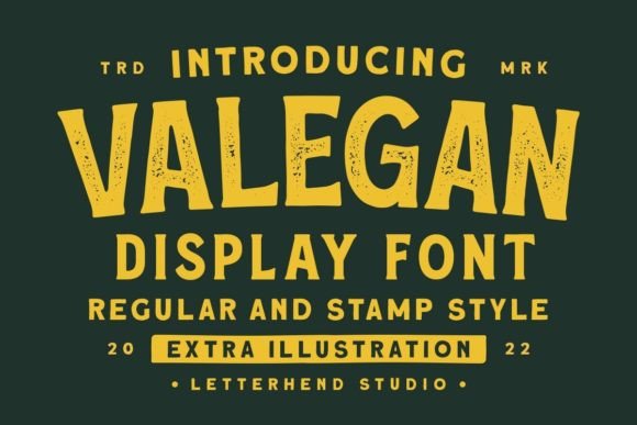 Valegan: A Vintage Display Font That Feels Like Home